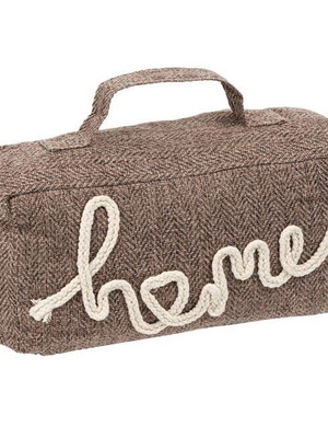 Door stop beige brown with handle and Home print new