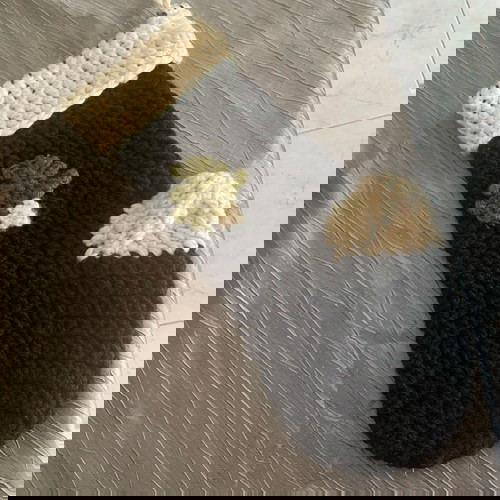 Χριστουγεννιάτικη πλεκτή κάλτσα χειροποίητη με βελονάκι 40εκ ύψος 14εκ πλάτος