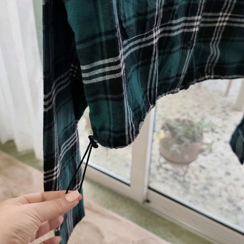Cropped checked shirt Attrattivo like new, green, size M