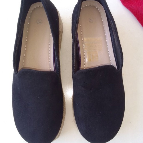 Espadrilles new, size 37, canvas, black