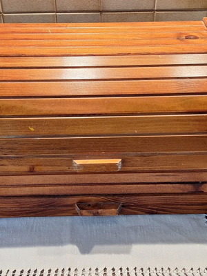 Vintage wooden bread box with drawers like new