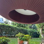 Fabric pendant light used