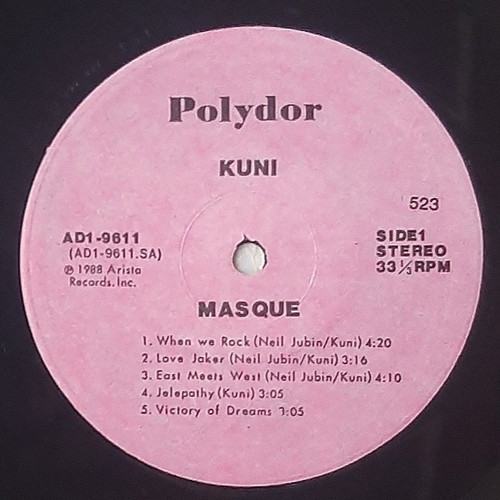 Kuni Masque 1986 LP metal vinyl