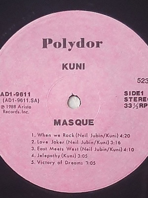 Kuni Masque 1986 LP metal vinyl