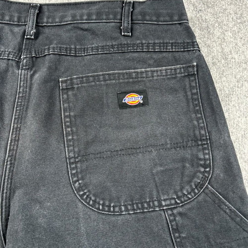 Dickies Carpenter Shorts Black Canvas used W34 Vintage 90s