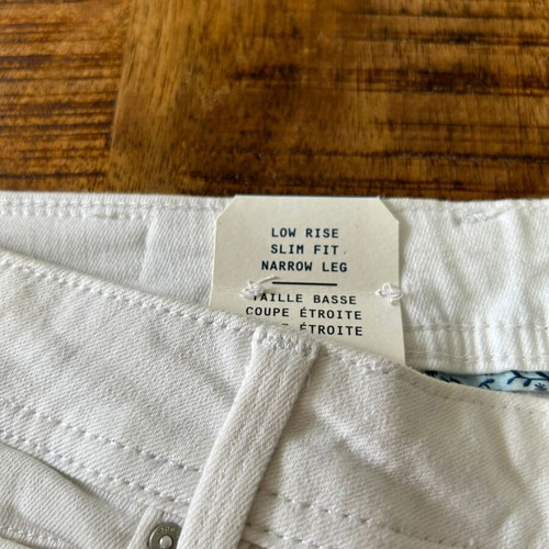 Esprit EDC White Slim Fit Low-Rise Jeans, Waist 29