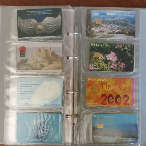 Phone card collection used, 42 pieces with album