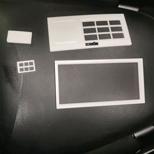 White door for models and diorama new with frame and locks