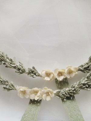 Handmade wedding crowns new steel with jute and flowers