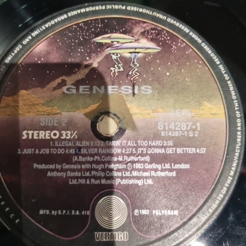 Genesis vinyl used
