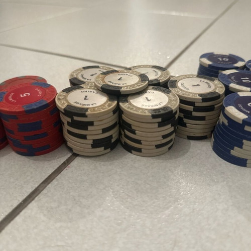 La Mirage Las Vegas Nevada poker chips used, ceramic-plastic