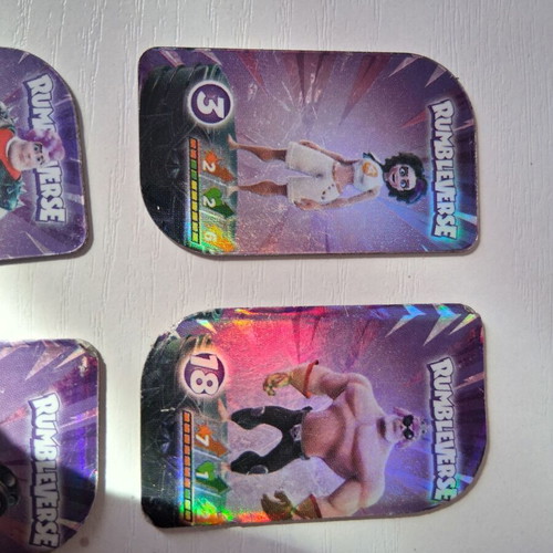 Rumbleverse metal tags set of 6, like new