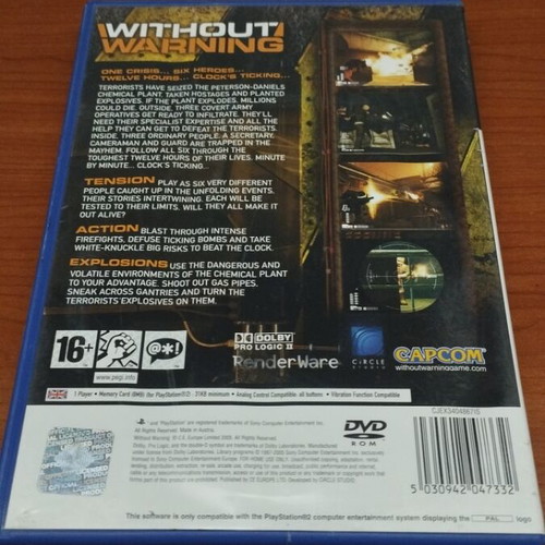 Without Warning PS2 game used, shooting genre