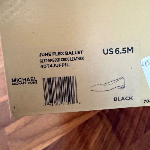 Michael Kors black ballerinas like new, size 36.5