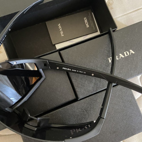 Prada Shield Sunglasses new, black and red unisex design