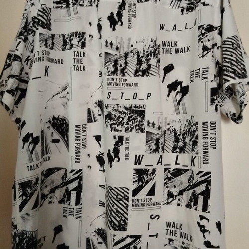Bershka men's shirt with patterns, like new, size M
