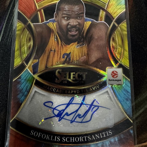 2025-26 Panini Select EuroLeague Sofoklis Schortsanitis Autograph Card /25
