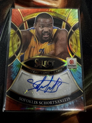 2025-26 Panini Select EuroLeague Sofoklis Schortsanitis Autograph Card /25