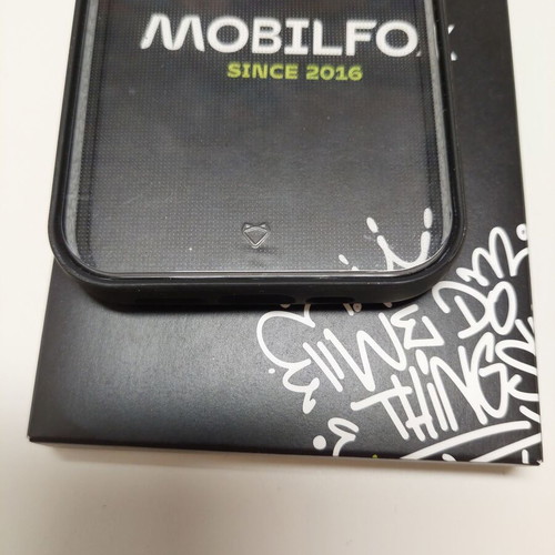 Mobilfox case for iPhone 13 new with transparent back and black frame