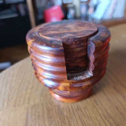 Wooden vintage coasters like new