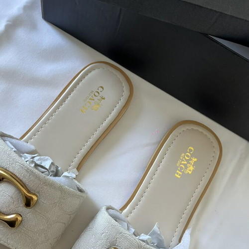Coach flats new, white and gold summer sandals size 39