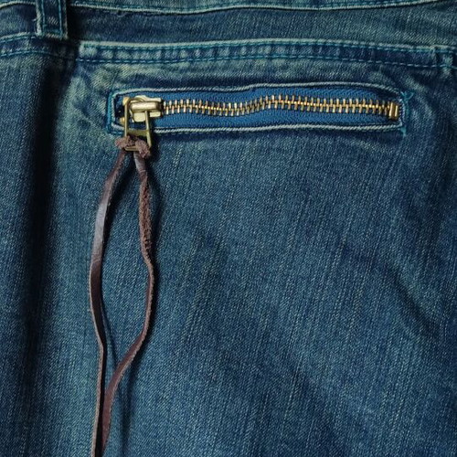Bershka No 40 Flared Jeans like new, blue with greenish-brown shades