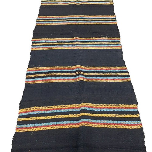 Vintage Handwoven Rug Multicolor 280x90 cm Like New