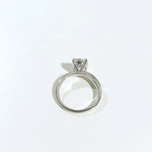 Silver s9.25 solitaire, with oval zircon