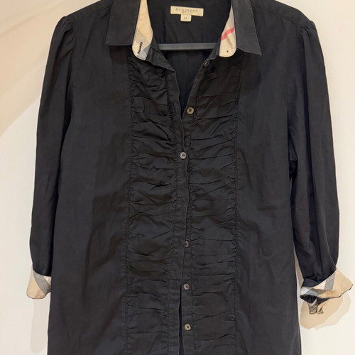 Burberry London women's cotton shirt like new, black, size M