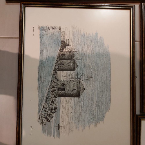 Set of paintings depicting landscapes of Crete, Paros, and Rhodes 35×46