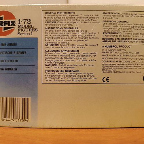 Airfix British 8th Army 1:72 Model Figures sealed, like new