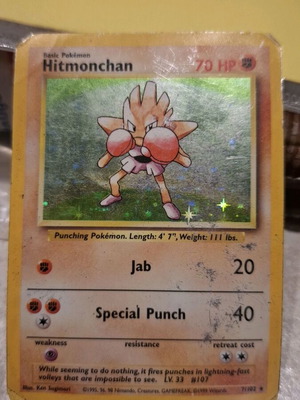 Hitmonchan Base Set Holo 7/102 κάρτα Pokémon