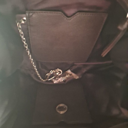 DKNY leather large beige bag used with crossbody strap