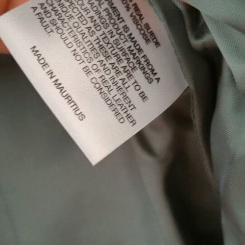 Karen Millen suede jacket used, turquoise, size M