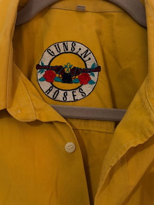 Guns N Roses vintage ανδρικό πουκάμισο με κεντημένο λογότυπο, μέγεθος L