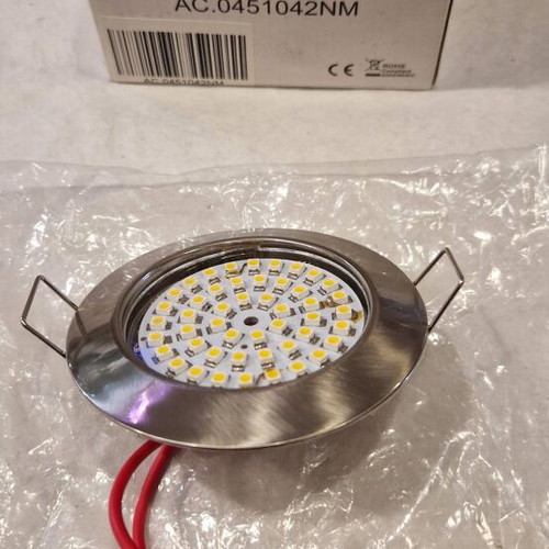ACA Lighting recessed LED spot No.3342, brushed nickel