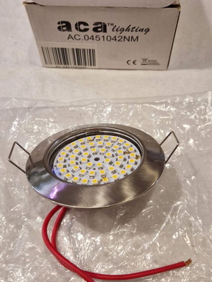 ACA Lighting recessed LED spot No.3342, brushed nickel