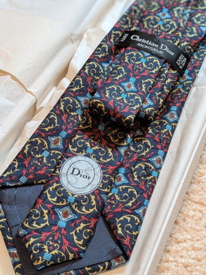 Dior tie new, blue multicolor