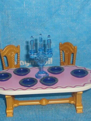 Playmobil royal dining set with cart and chest like new