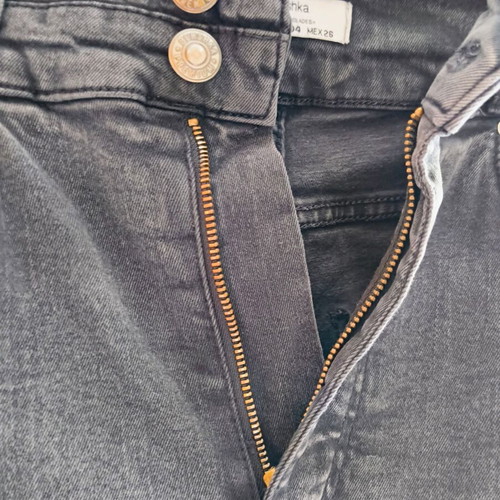 Bershka Super High Waisted Jeans Like New, Black, Size S