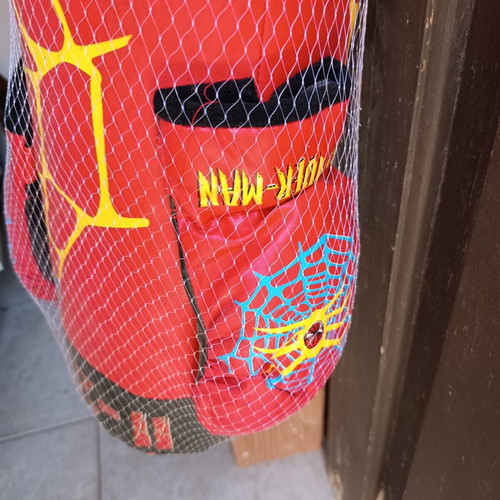 Spiderman boxing bag with gloves for kids, new