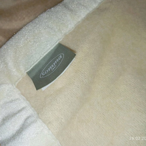 Somma N Grace Light Beige Blanket in Pure New Zealand Wool, New
