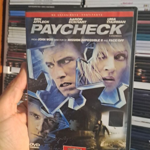 PayCheck DVD used, science fiction with Greek subtitles