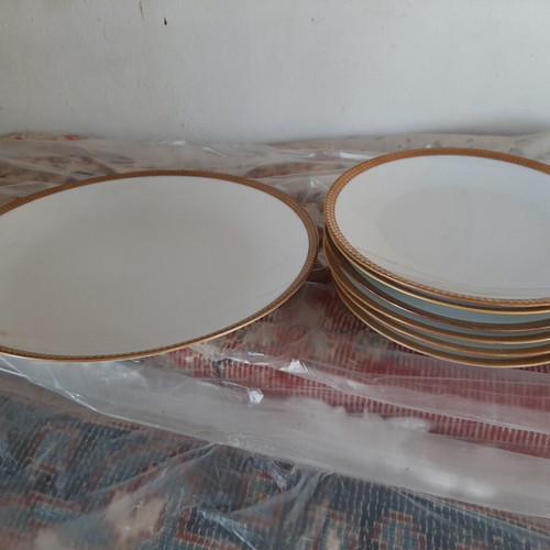 Serving platter with 6 dessert plates Bavaria Germany, new