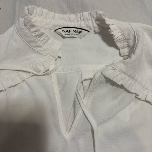 Naf Naf sleeveless women's blouse white, like new, XS