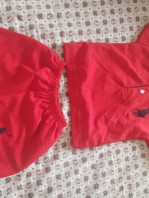 Παιδικό σύνολο Polo καινούργιο, μέγεθος 1, 100% βαμβάκι, κόκκινο