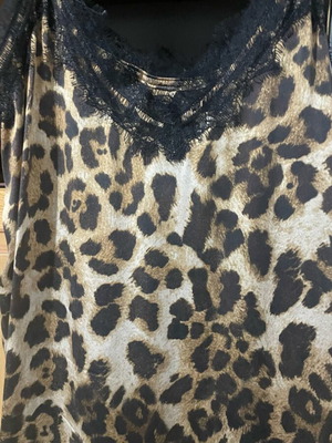 Φόρεμα Leopard τιράντα με τελείωμα δαντέλα, άριστη κατάσταση, μέγεθος Μ/L