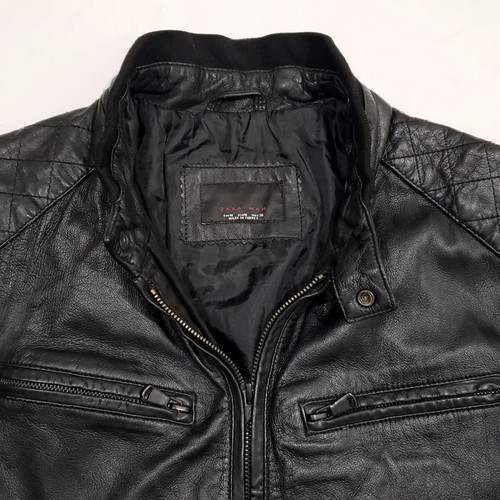 Zara Man leather jacket like new, size S-M, black