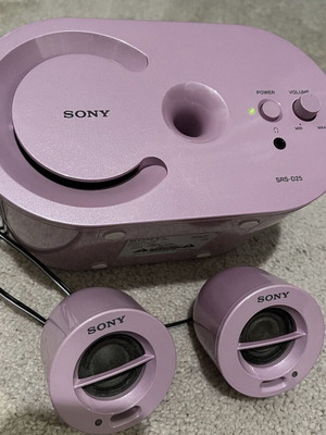Sony Srs-D25 σύστημα επιτραπέζιων ηχείων σαν καινούργιο, ροζ