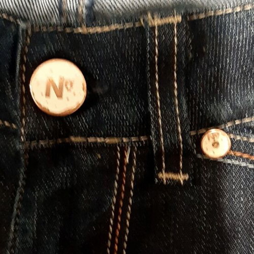 N-fy Italian denim jeans Large, low-rise, stretch BlueBlack